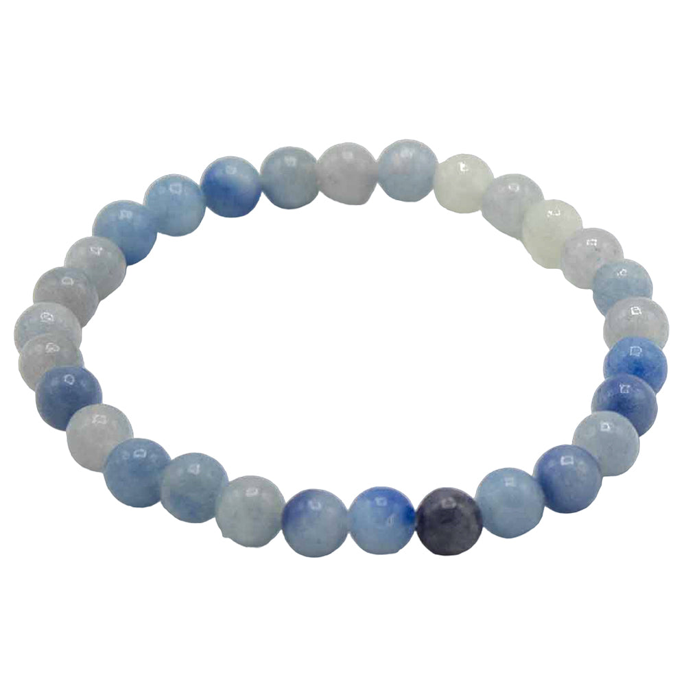 Blue Lace Agate | Gemstone Manifestation Bracelet | Independence | Cracker Filler