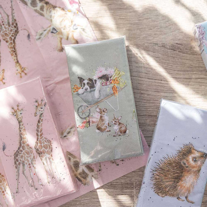 Giraffe Love | Wrendale Pocket Sizes Tissues | Little Cracker Filler Gift