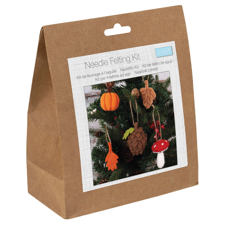 Autumn Hanging Ornaments | Needle Felting Set | Makes 5 | Complete Kit