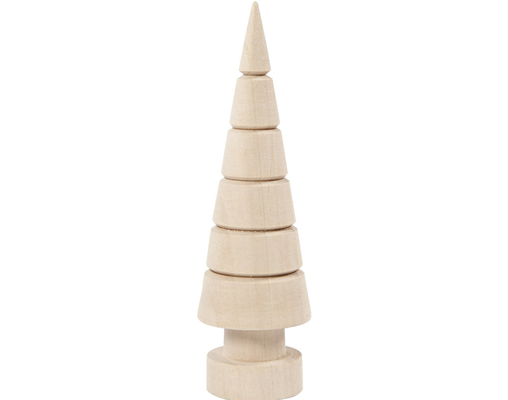 Wooden 15cm Christmas Tree Shape to Decorate | Wooden Christmas Shapes