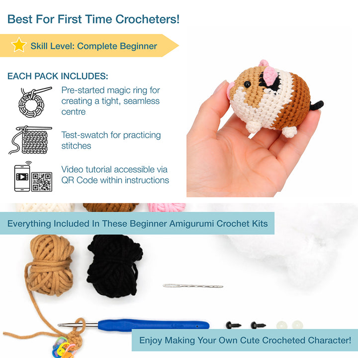 Guinea Pig | Beginners Amigurumi | Complete Crochet Kit