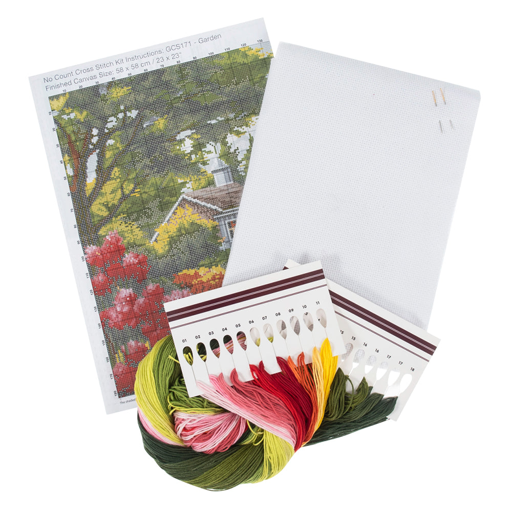 Gorgeous Country Garden | Large Counted Cross Stitch Kit | 50x50cm