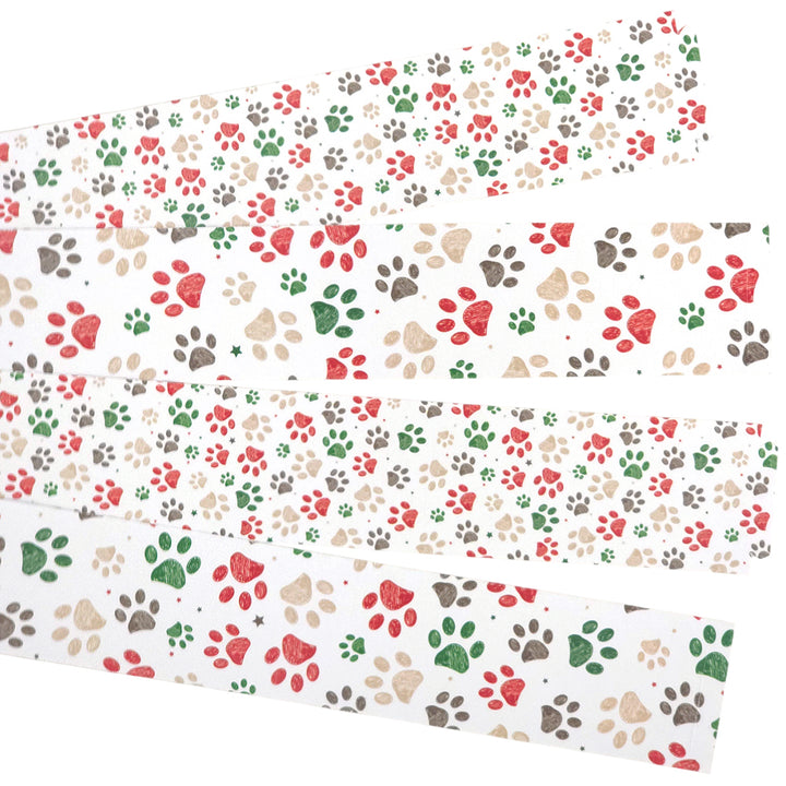 30 Reusable Christmas Paper Chains | Sketched Pawprints | No Glue Needed | 2.5m