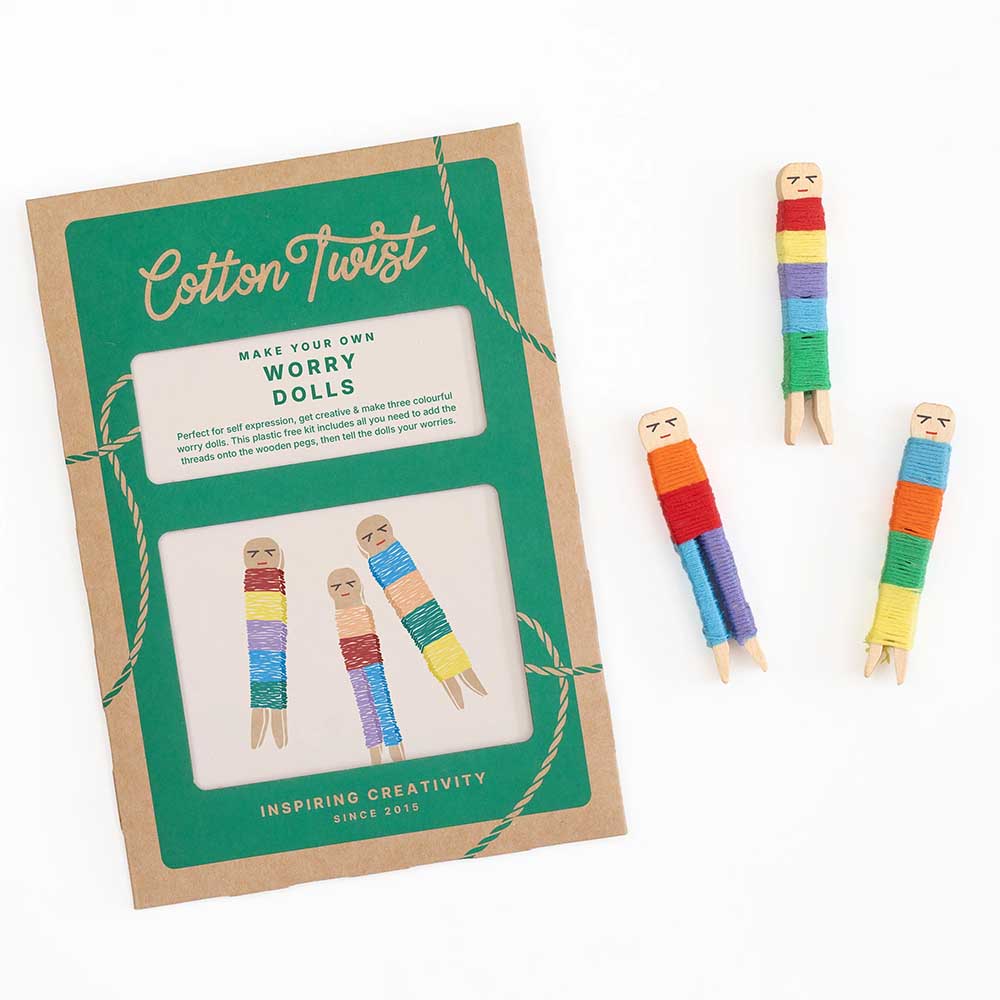 Make Your Own Worry Dolls | Complete Sustainable Craft Kit for Kids
