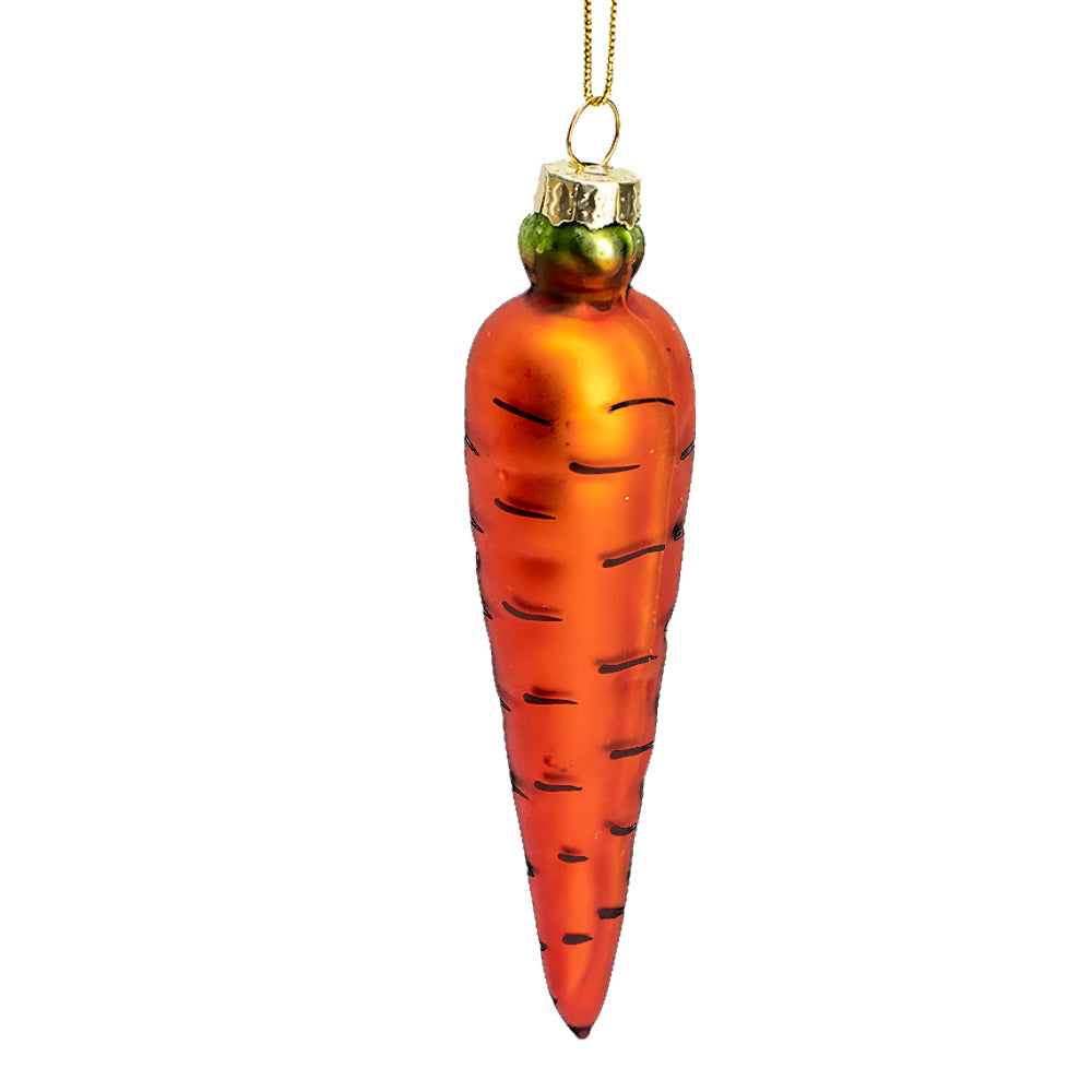 10cm Glass Carrot Hanging Ornament - Easter or Christmas Decoration