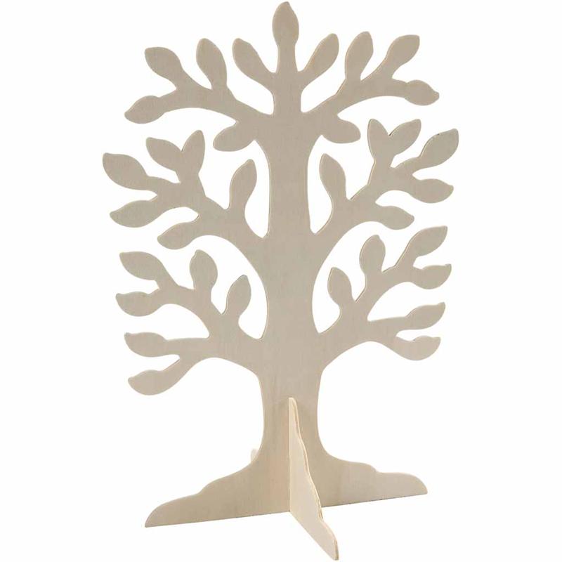 Single Large 3D Wooden Tree Shape Display Stand to Decorate
