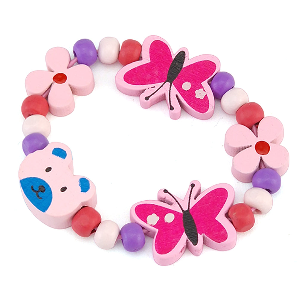 Pretty Wooden Bead Bracelet for Girls | Mini Gift | Cracker Filler