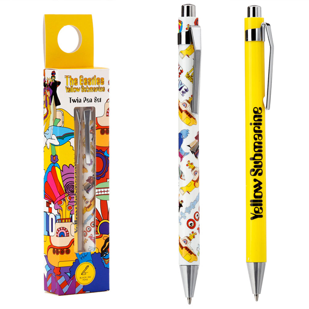 The Beatles Yellow Submarine Pens | Twin Pen Set | Boxed Gift for Men
