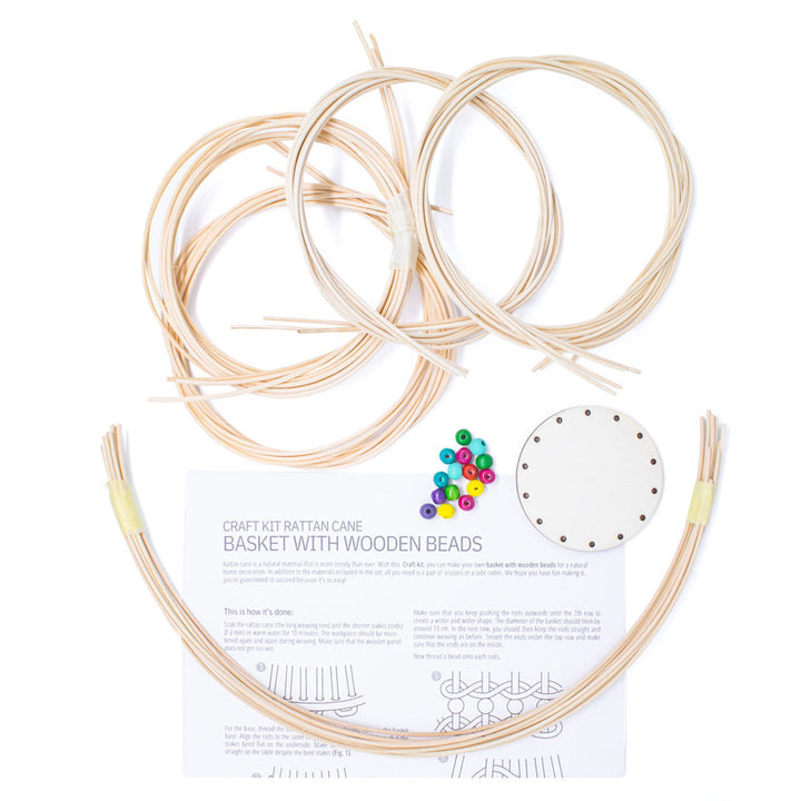 Basket Making Kit with Beads | Rattan Basket Craft Kit