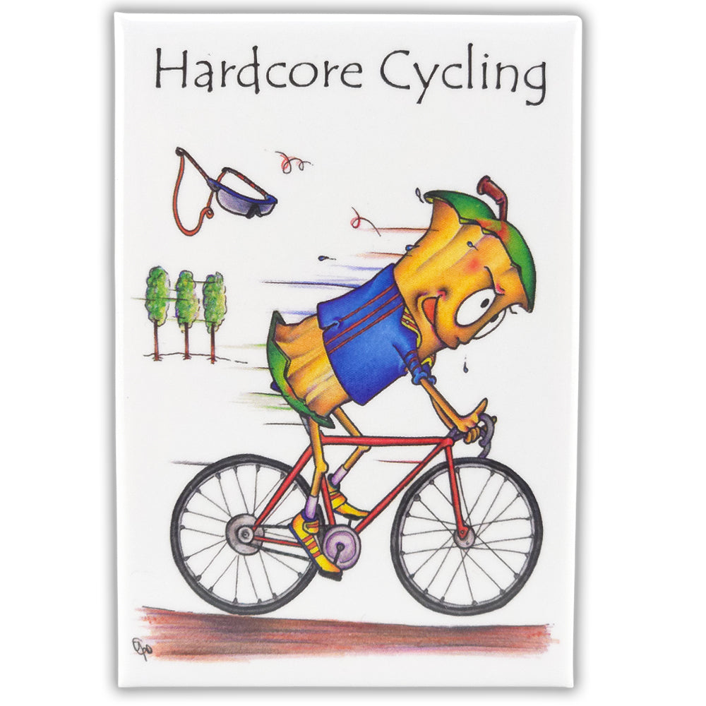 Hard Core Cycling  | Funny Cyclist Magnet | Little Gift | Cracker Filler
