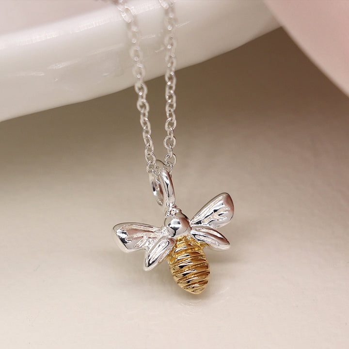 Bee Necklace | Sterling Silver/Gold Plated | Mini Gift | Cracker Filler