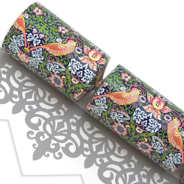 Green & Navy Strawberry Thief | William Morris | Cracker Making Craft Kit