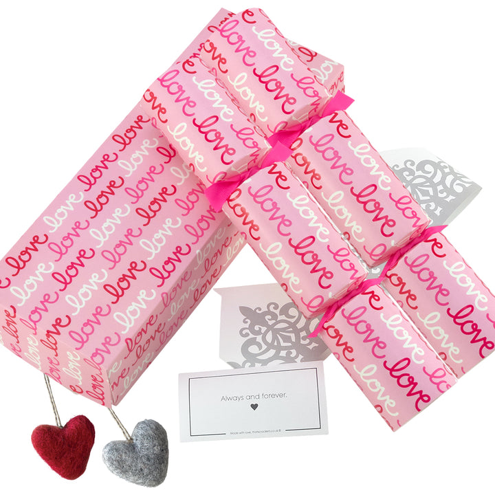 Love Love Love | Pair of Filled Valentine's Day Crackers | Choice of Gifts