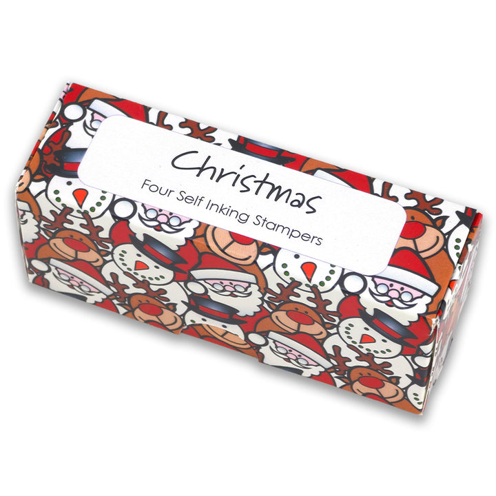 Christmas | 4 Self Inking Stampers for Kids | Cracker Filler | Party Bag Gift