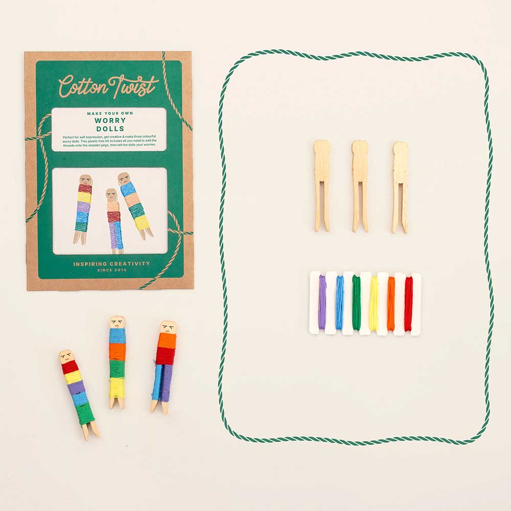 Make Your Own Worry Dolls | Complete Sustainable Craft Kit for Kids