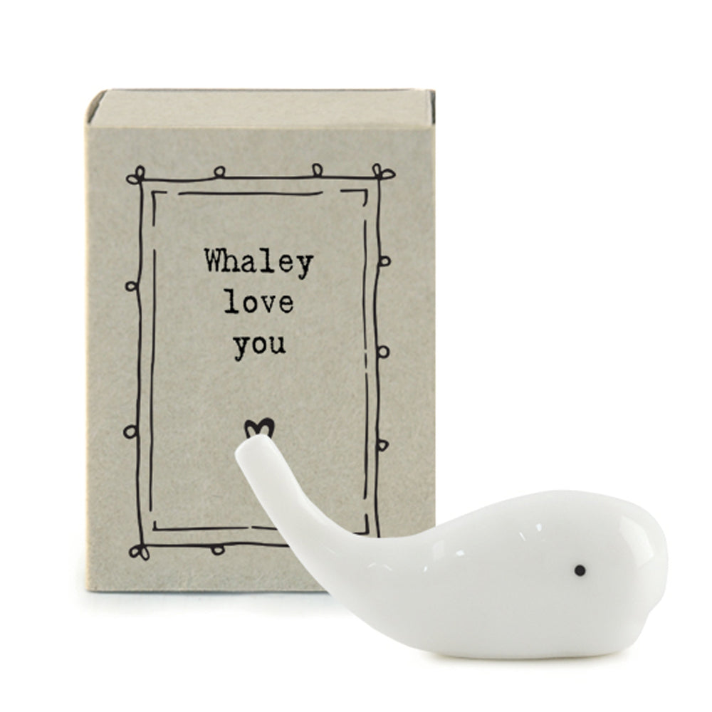 Mini Ceramic Whale Ornament 'Whaley Love You' | Cracker Filler Gifts