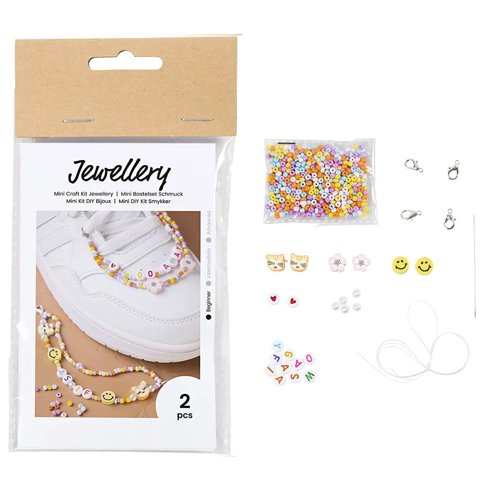 Beaded Trainer Charms | Mini Jewellery Craft Kit for Kids | Makes 2