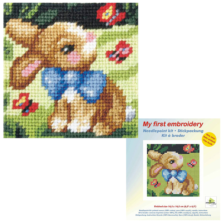 My First Embroidery Kit for Kids | Cute Bunny | 16.5cm
