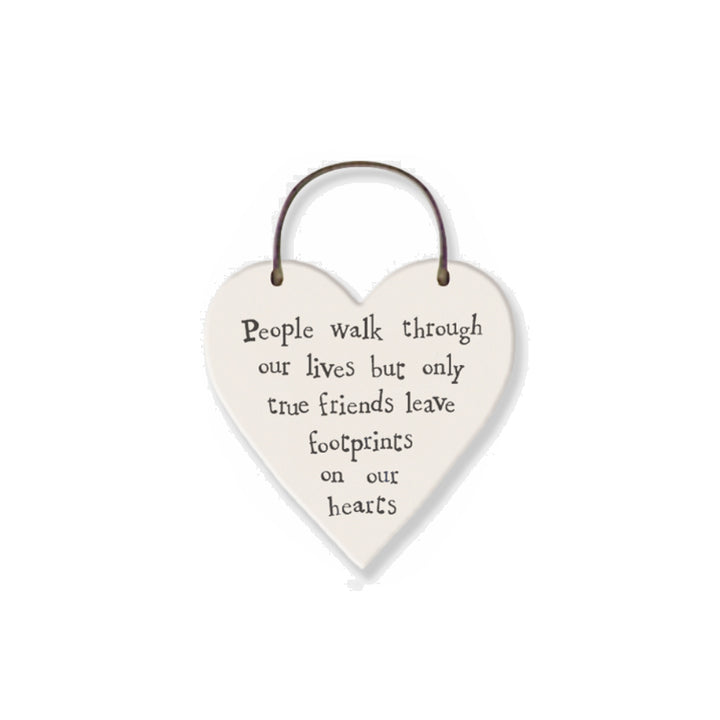 Friends Leave Footprints on Our Hearts - Mini Hanging Heart - Cracker Filler Gift