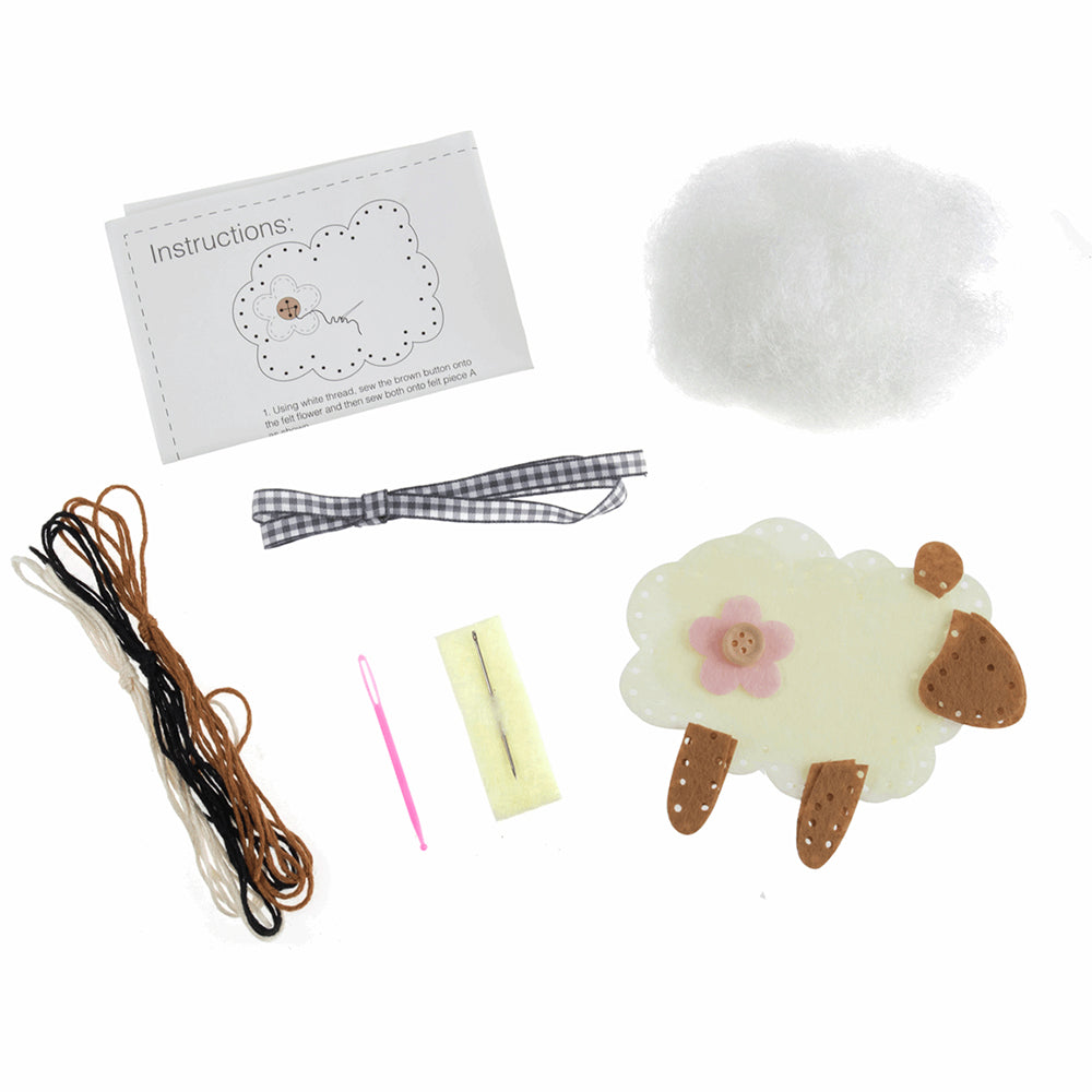 Make Your Own Hanging Felt Sheep | Spring & Easter | Felt Sewing Craft Kit