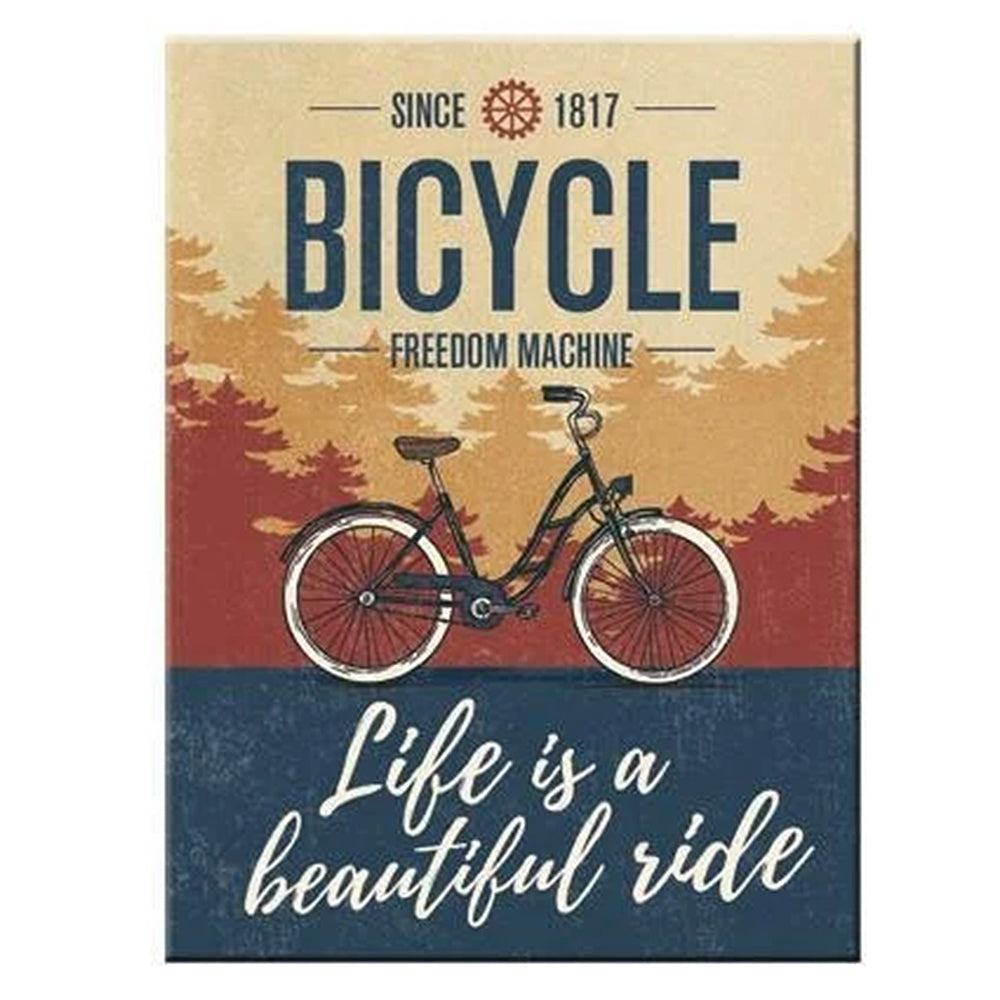 Bicycle - Beautiful Ride | Retro Magnet | 8x6cm | Mini Gift | Cracker Filler