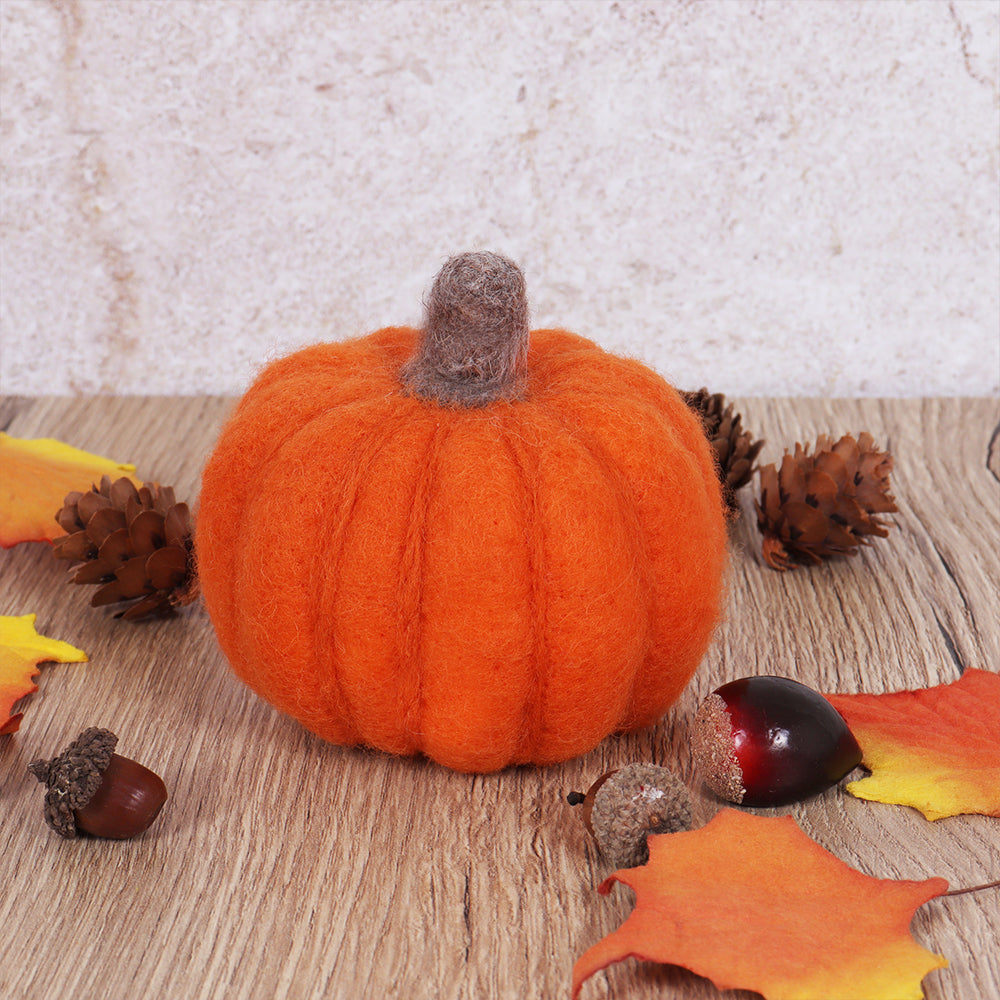 Halloween Pumpkin | Needle Felting Complete Craft Kit | 10cm Wide