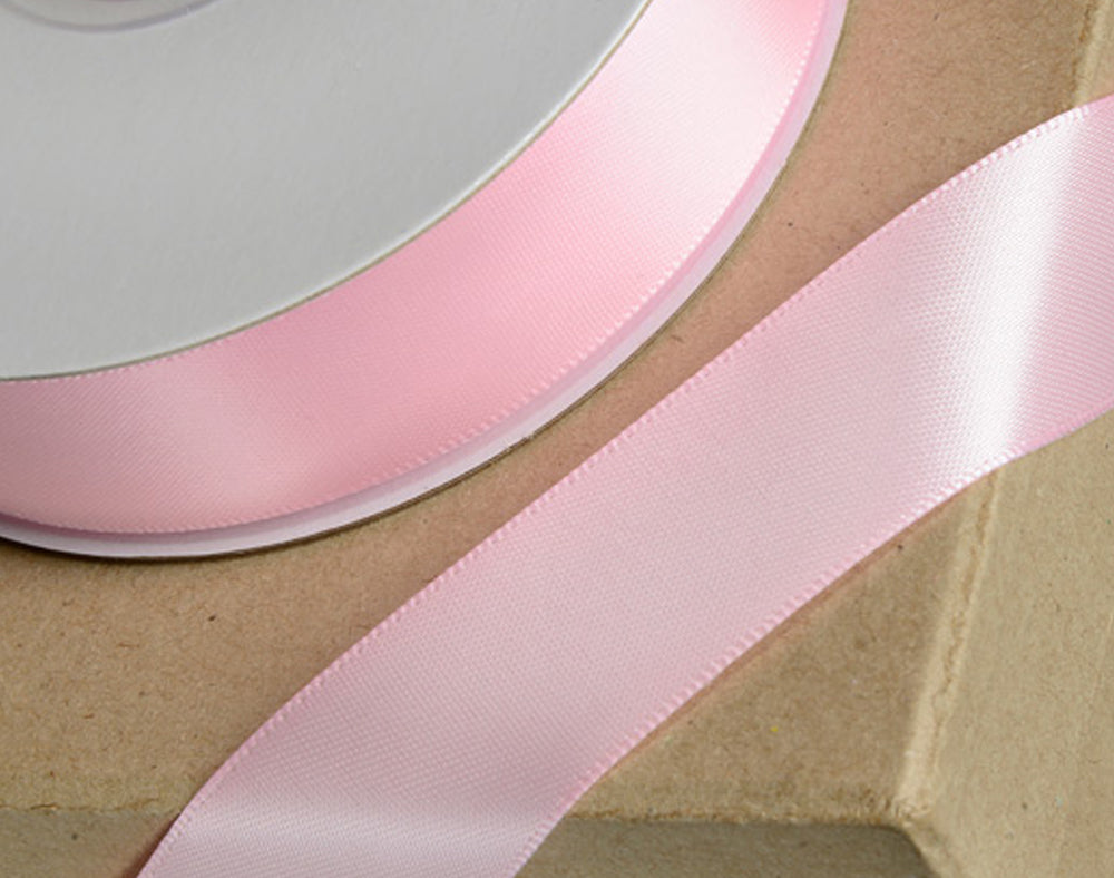 Baby Pink | 15mm Double Faced Satin Ribbon | 25m Long