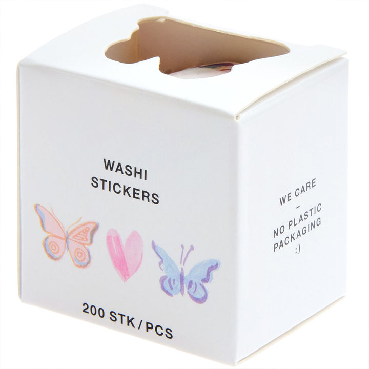 Butterflies & Hearts | Washi Style Stickers | Reel of 200