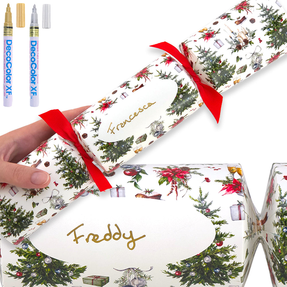 Personalise Your Own Crackers Craft Kit | Watercolour Traditional Christmas | Minimum 4