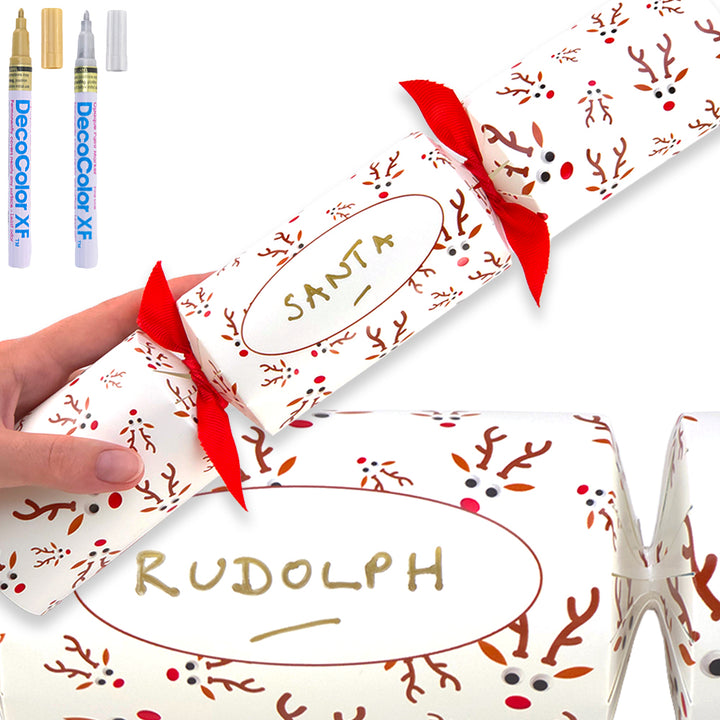Personalise Your Own Crackers Craft Kit | Googly Rudolph | Minimum 4