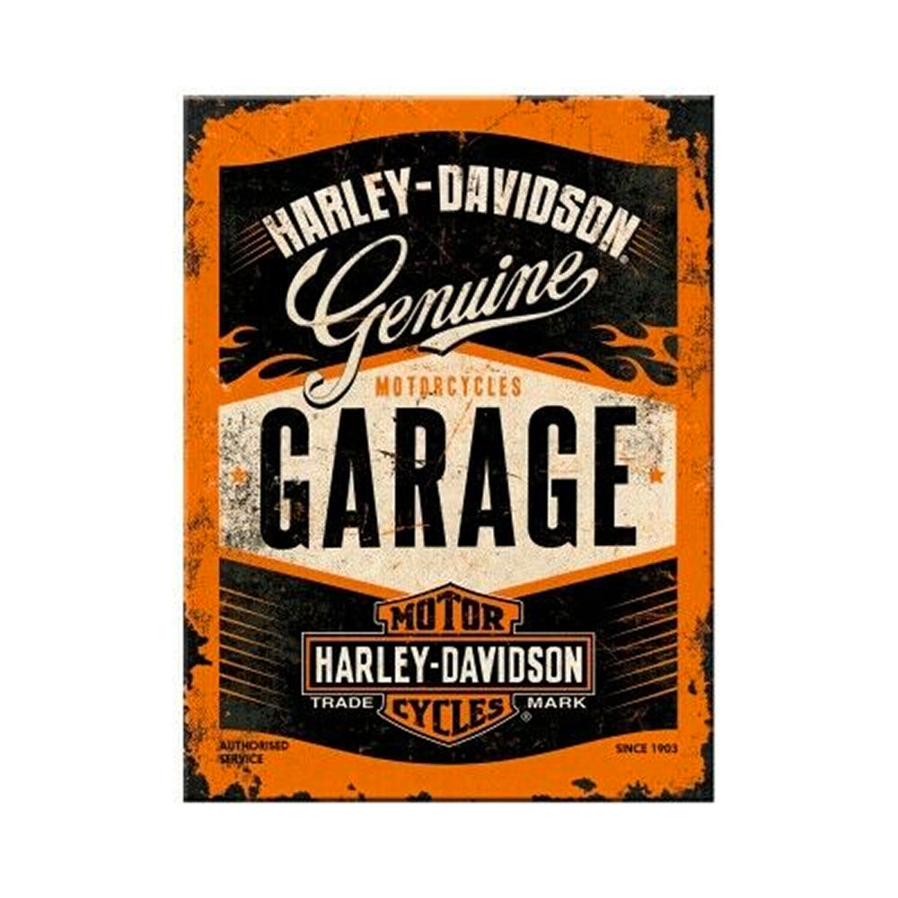 Harley Davidson Motorcycles Garage | Tin Magnet | Little Gift | Cracker Filler