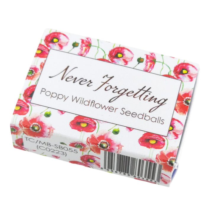 Never Forgetting | Poppies | 6 Seedball Box | Cracker Filler | Little Gift