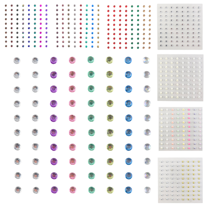 Self Adhesive Gems or Pearls | 4mm | 80 per Sheet | Crafts &amp; Papercrafts