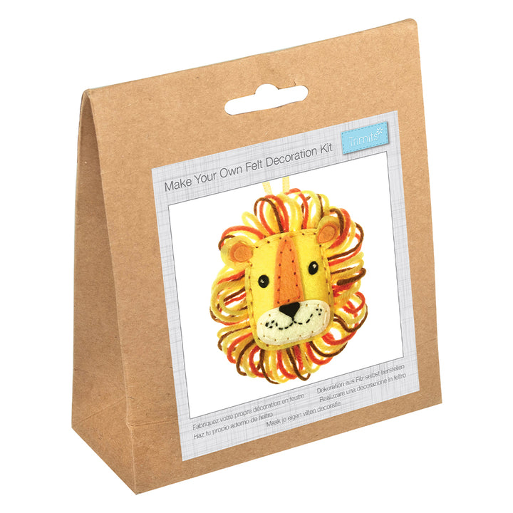 Lion Decoration | Mini Felt Sewing Kit | Complete Craft Kit