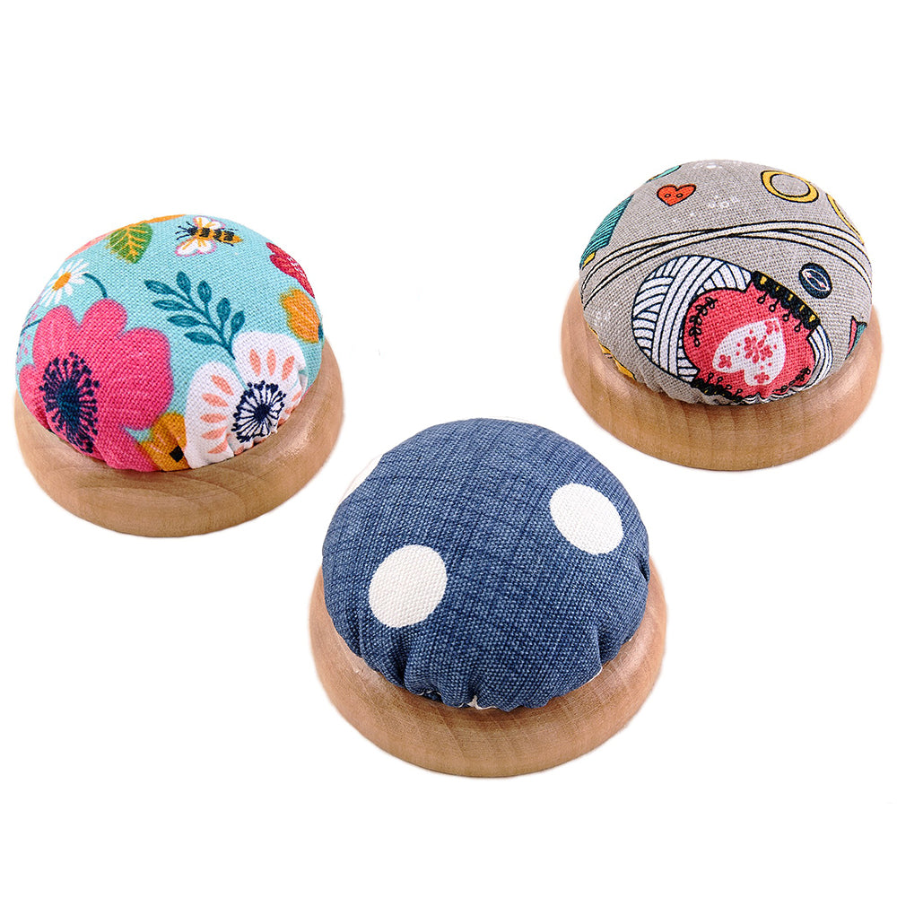 Fabric & Wood Pincushion | Mini Gift | Cracker Filler