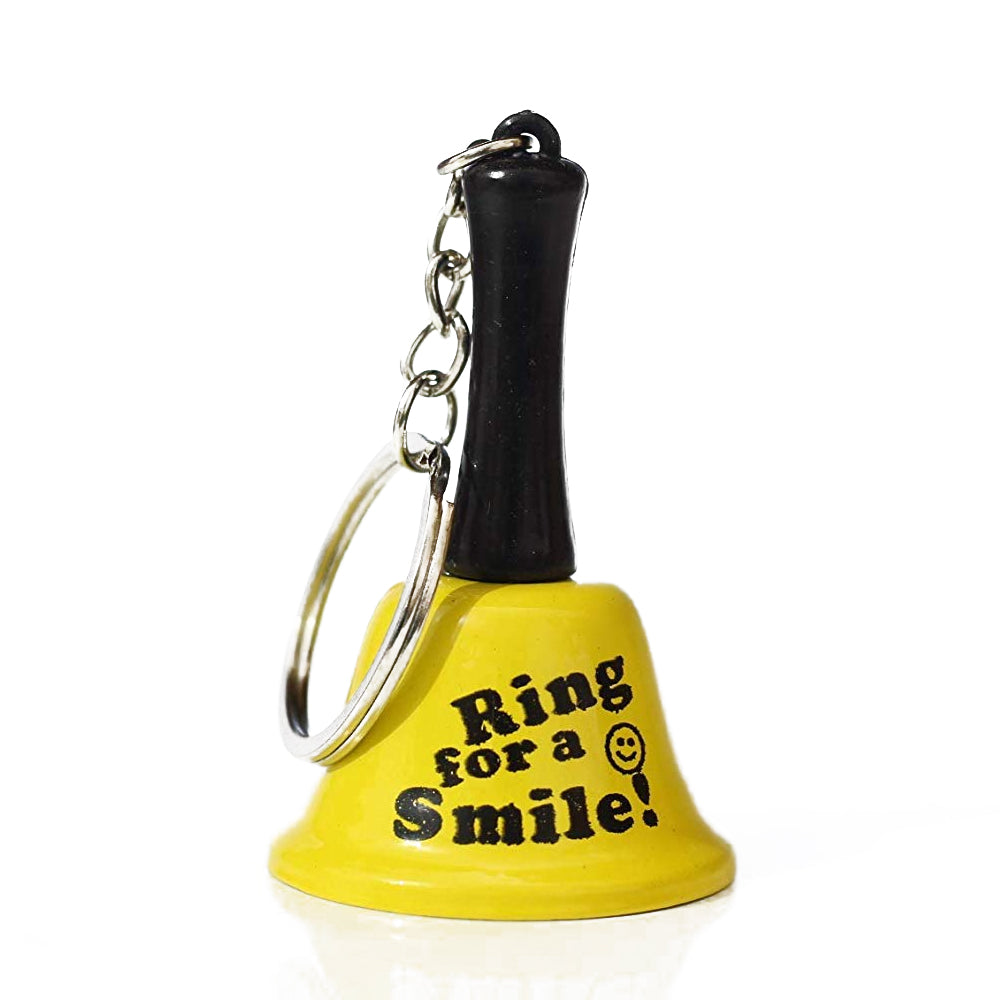 Ring for a Smile - Mini Metal Bell Keyring - Cracker Filler Gift