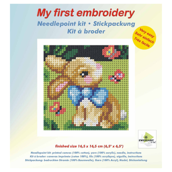 My First Embroidery Kit for Kids | Cute Bunny | 16.5cm