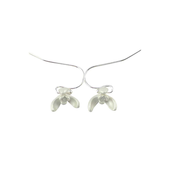 Dainty Snowdrops | Silver Plated Drop Earrings | Little Gift | Cracker Filler