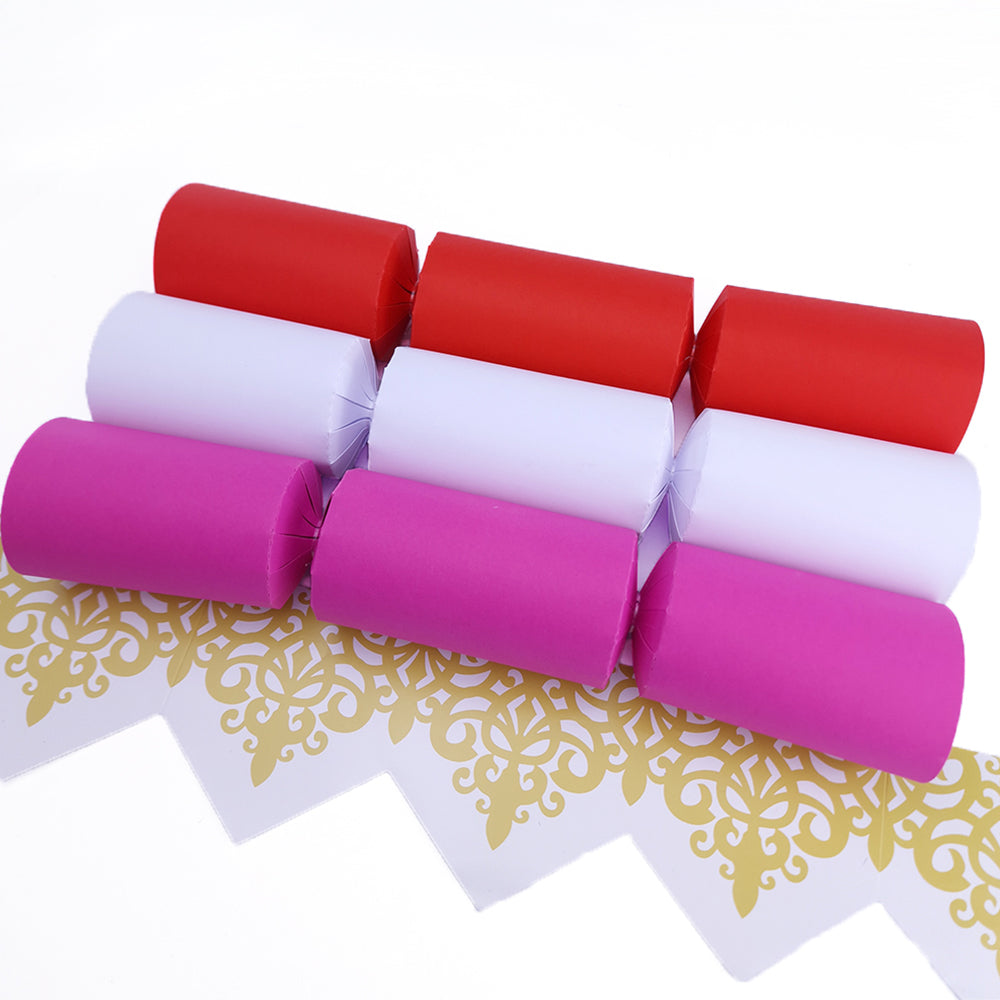 Valentines Tones | Craft Kit to Make 12 Crackers | Recyclable | Optional Raffia