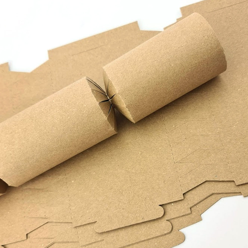 Natural Recycled Kraft Make & Fill Your Own Christmas Crackers - Kits & Boards