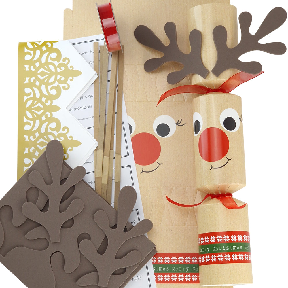 Build Your Own | Standy Uppy Rudolph | Christmas Cracker Craft Kit | Makes 6