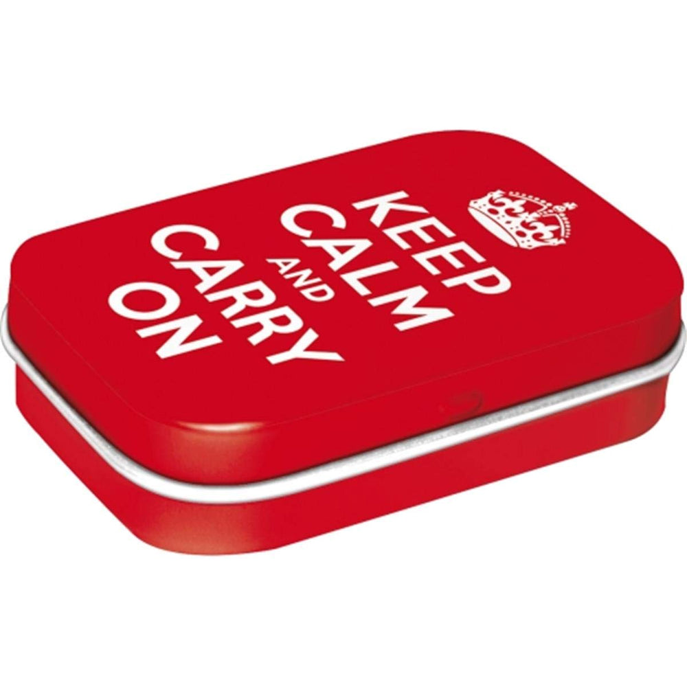 Keep Calm & Carry On | 15g Sugar Free Mint Tin | Cracker Filler | Mini Gift