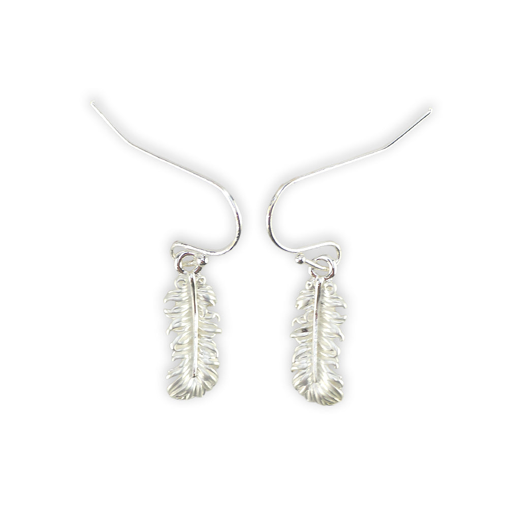 Feathers | Silver Plated Drop Earrings | Little Gift | Cracker Filler