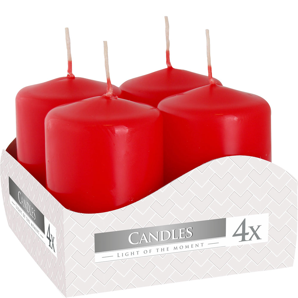 Set 4 Candele a Colonna Rustiche Rosa 8x6,8 cm | Decorazione Casa Set 4 Candele a Colonna Rustiche Rosa 8x6,8 cm | Decorazione Casa