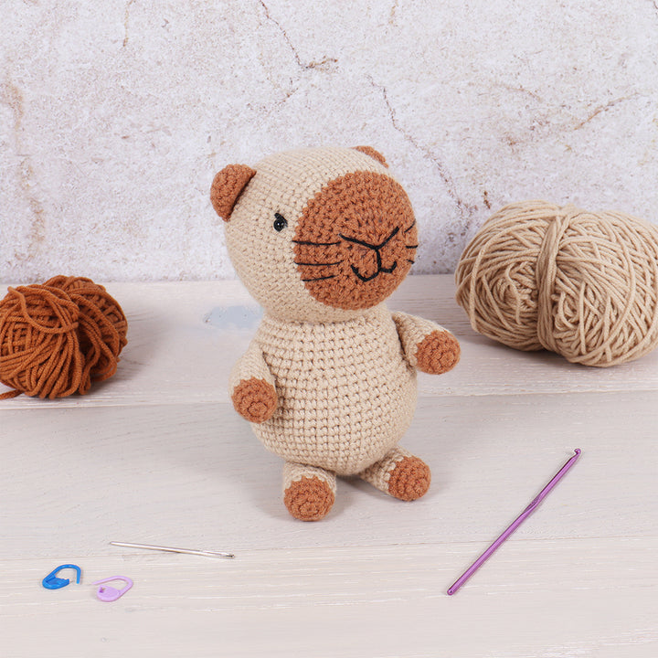 Amigurumi Capybara | Complete Crochet Craft Kit | 19cm Tall