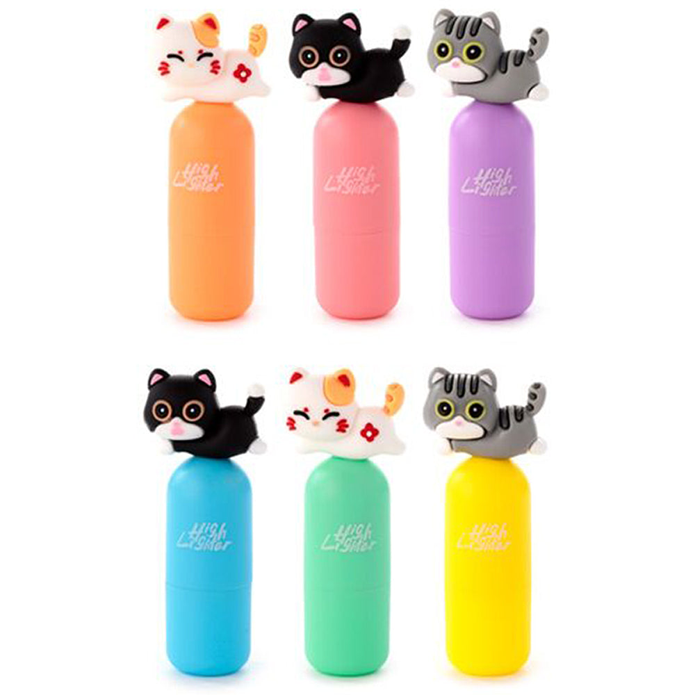 Cute Pussy Cats | Mini Highlighter Pen | Single | Little Gift | Cracker Filler