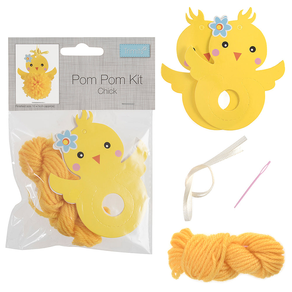 Chick Pom Pom Kit for Easter Crafts