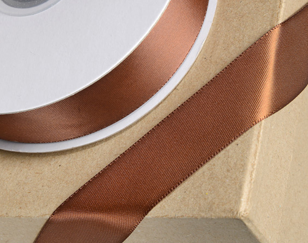 25m Brown 23mm Wide Satin Ribbon for Crafts