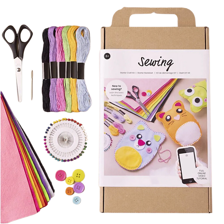 Sewing Starter Craft Kit | Felt Animals | Kids Crafts | Complete Boxed Set