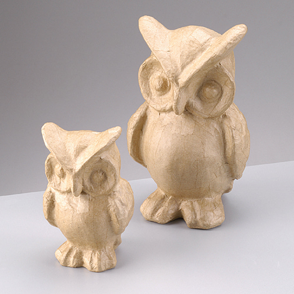 14cm Paper Mache Owl to Decopatch & Decorate | Papier Mache